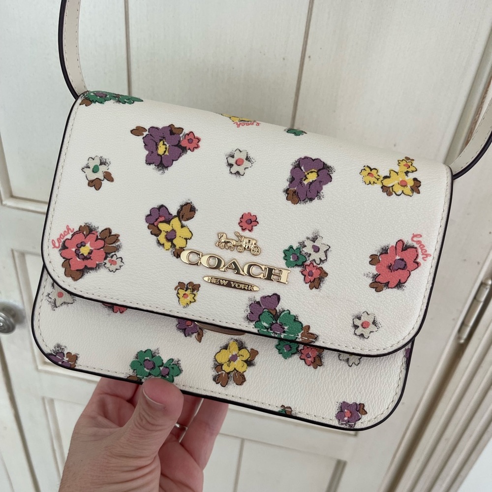 Creamy white crossbody Coach Purse